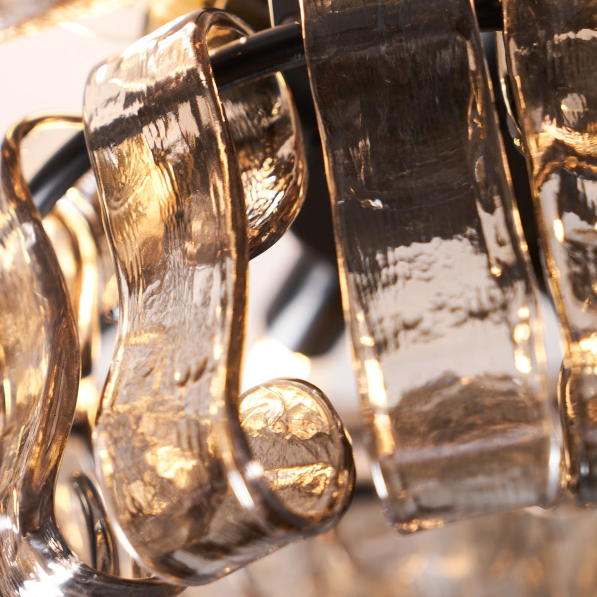 Gelaagde plafondlamp van ijsglas
