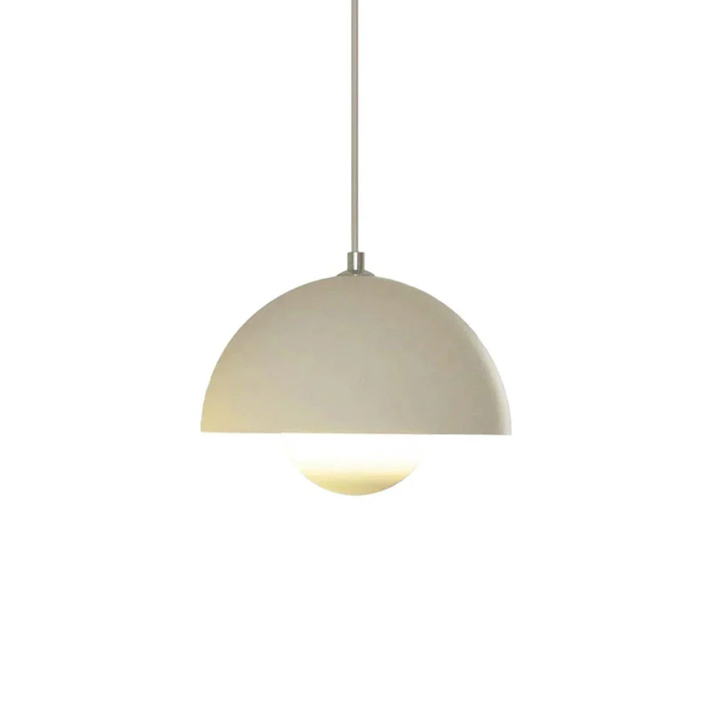 Metalen hanglamp met twee koepels