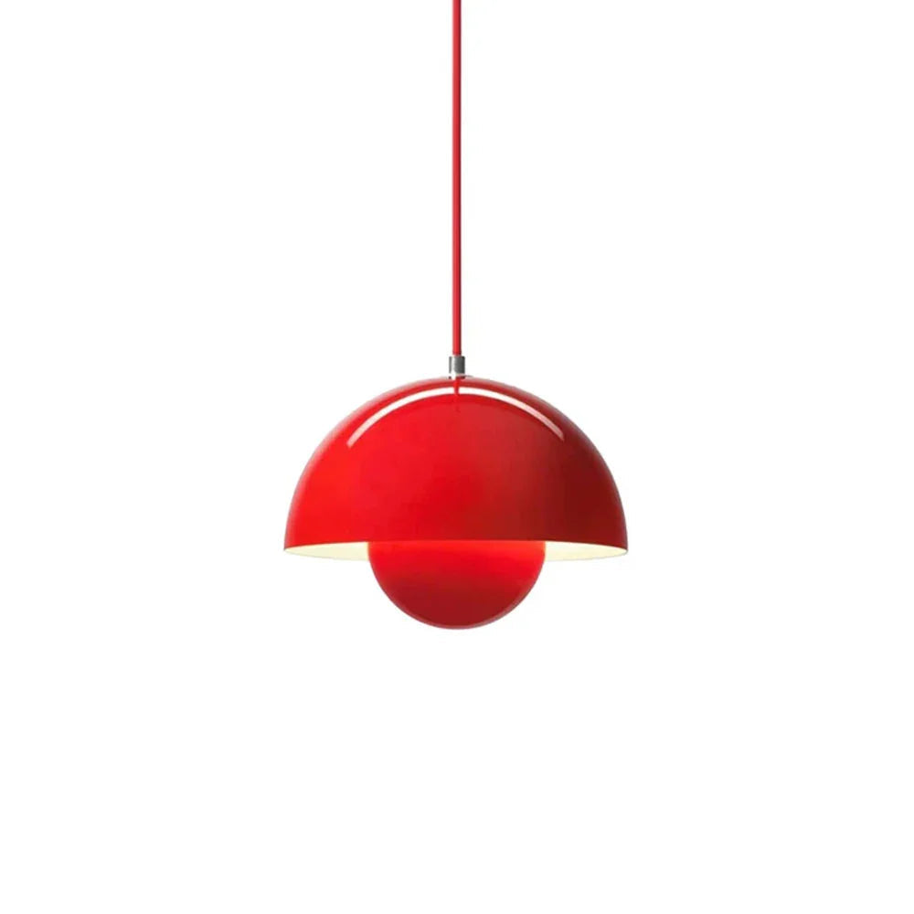Metalen hanglamp met twee koepels