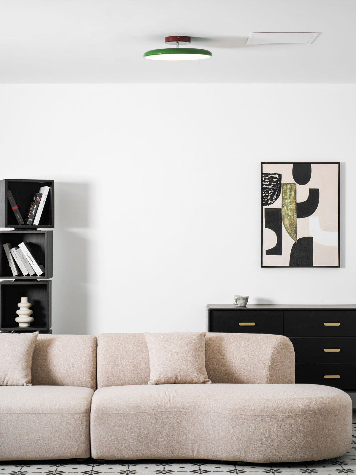 Ronde houten draaibare plafondlamp