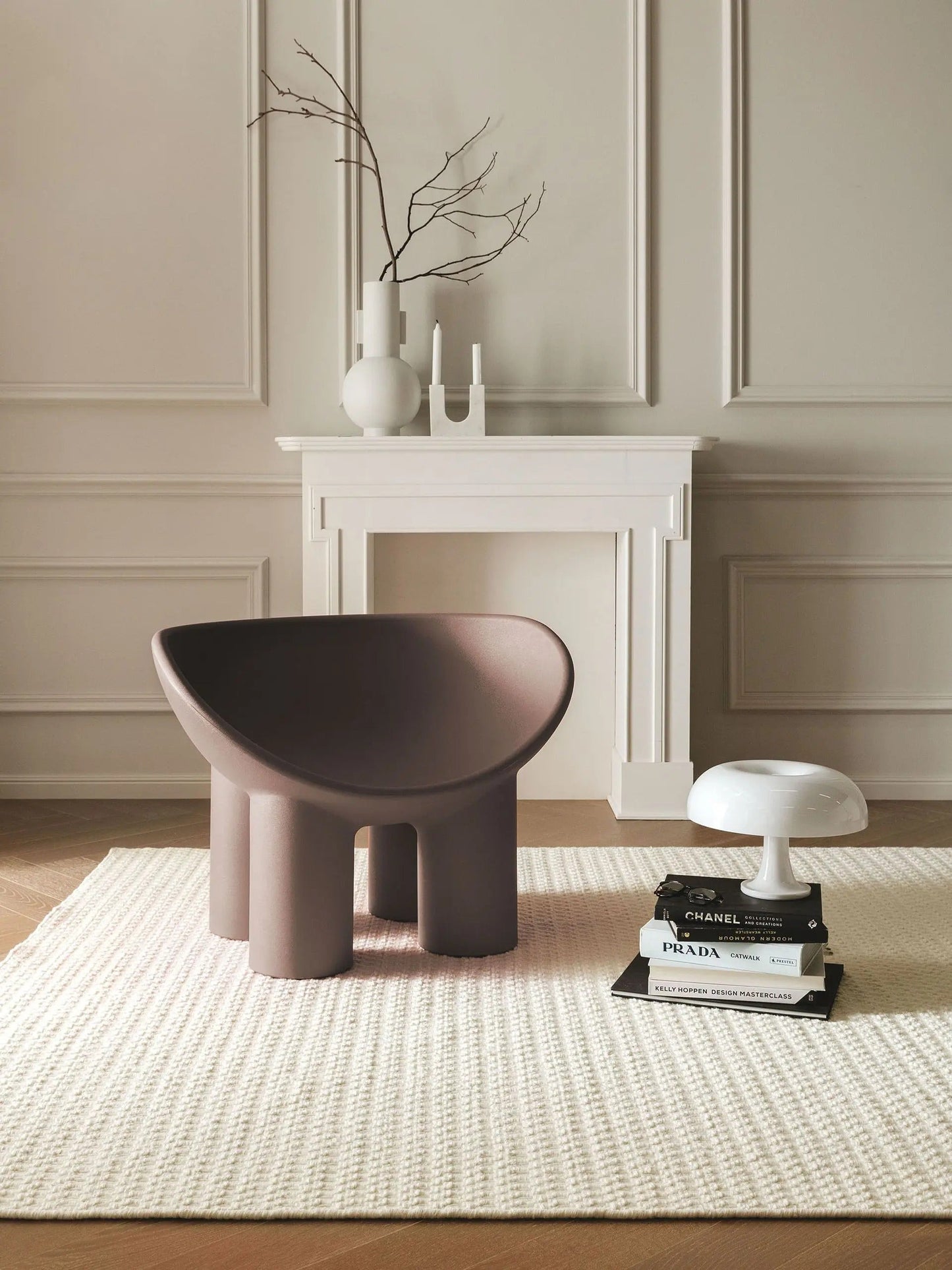 Handgeweven wollen tapijttextuur