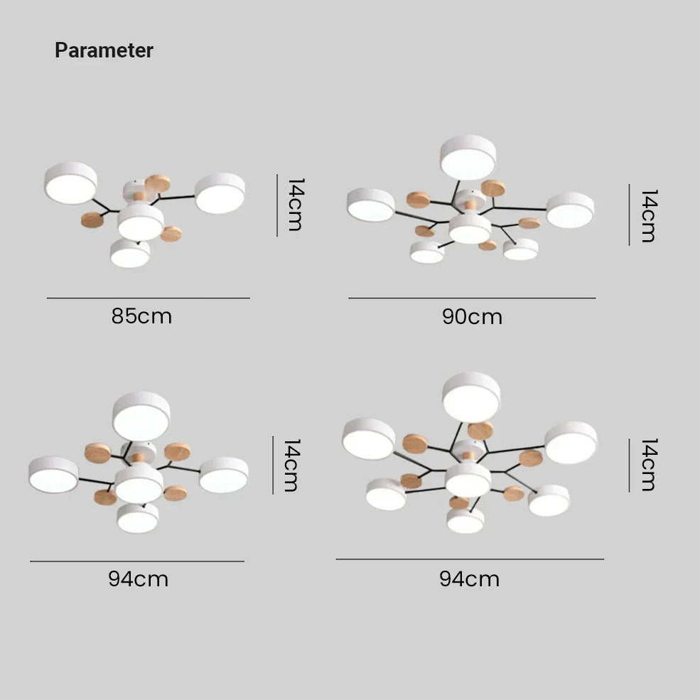 Moderne ronde LED-plafondkroonluchter