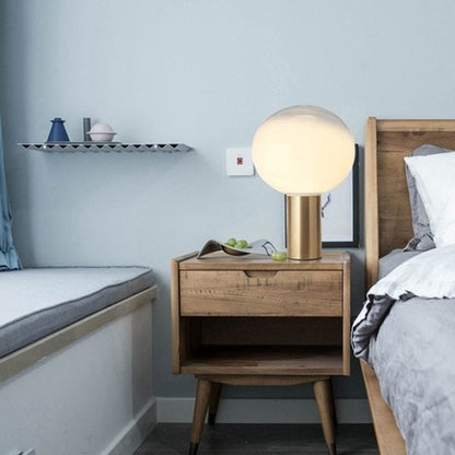 Tafellamp met glazen bol