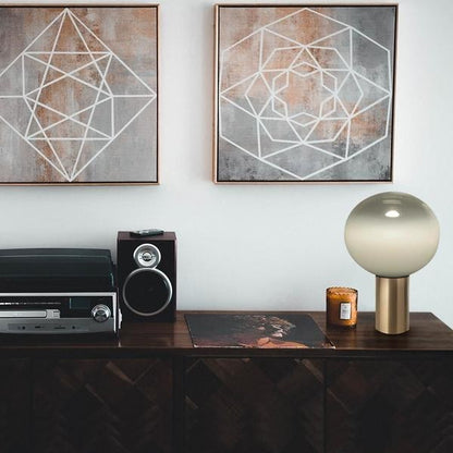 Tafellamp met glazen bol