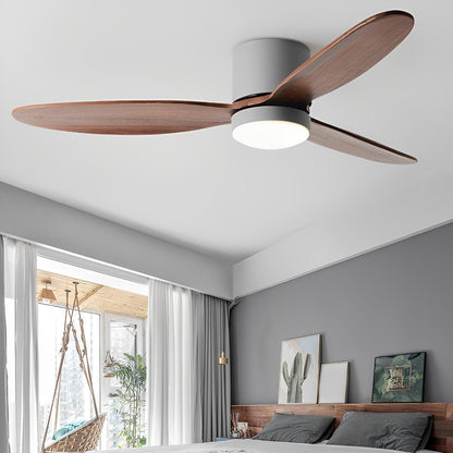 Moderne LED-plafondventilator met laag profiel en licht