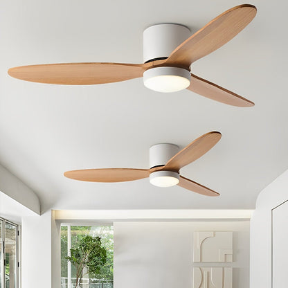 Moderne LED-plafondventilator met laag profiel en licht