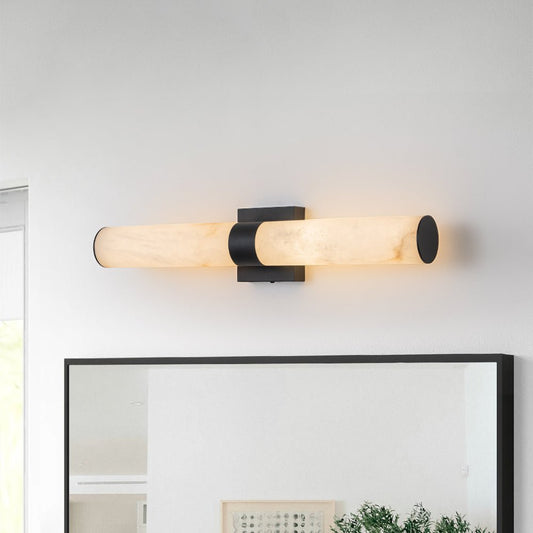 Moderne LED-wandlamp van albast