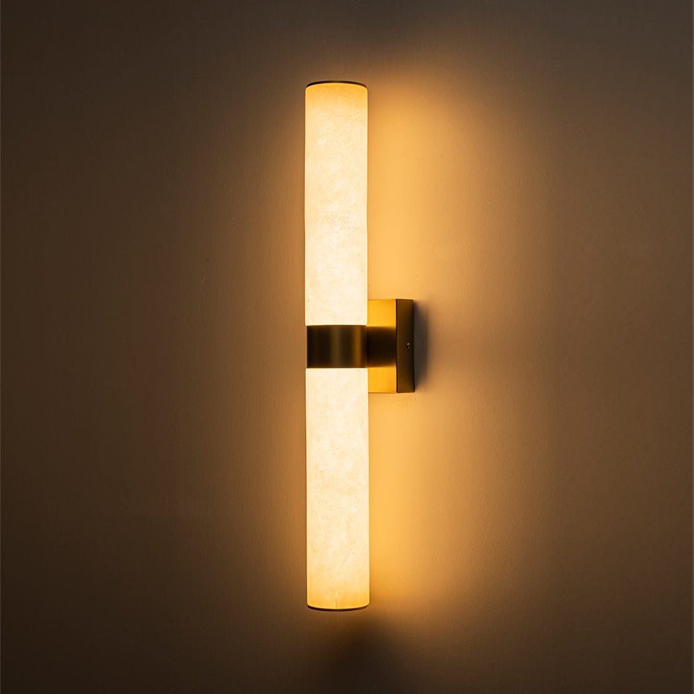 Moderne LED-wandlamp van albast