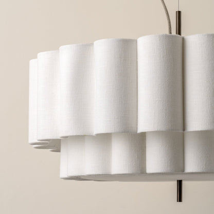 Grote lamp met geschulpte rand