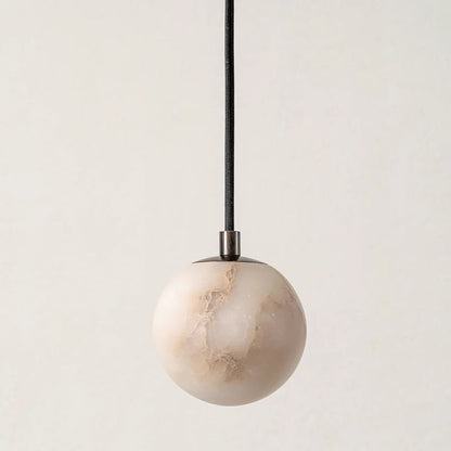 Albasten glazen bronzen hanglamp