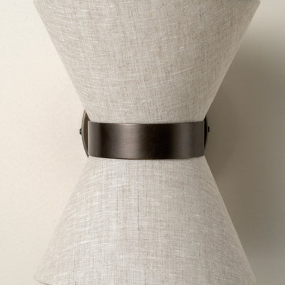 Bronzen en linnen wandlamp