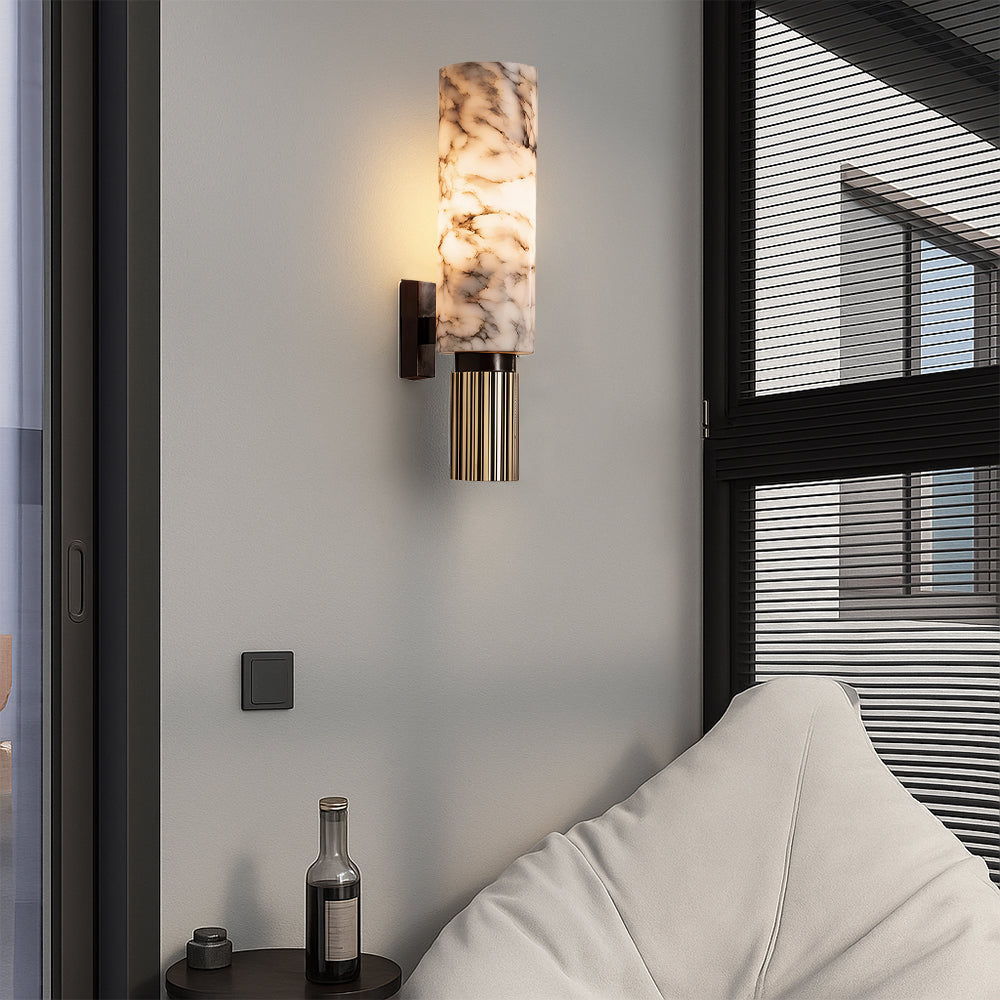 Elegante marmeren wandlamp