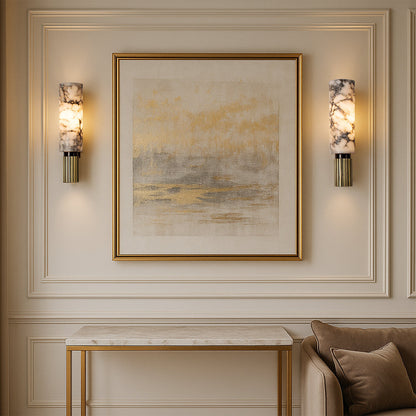 Elegante marmeren wandlamp