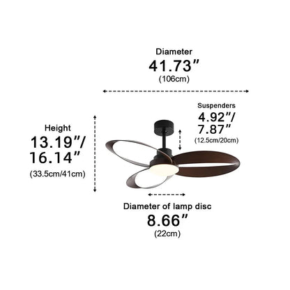 Moderne LED-plafondventilator met houten bladen