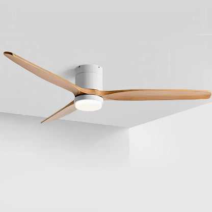 Moderne houtafwerking LED plafondventilator met licht
