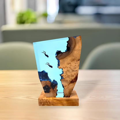 Kunstzinnige Oceaan Tafellamp