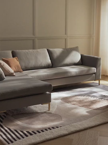 Elvara abstract vloerkleed van wol en viscose