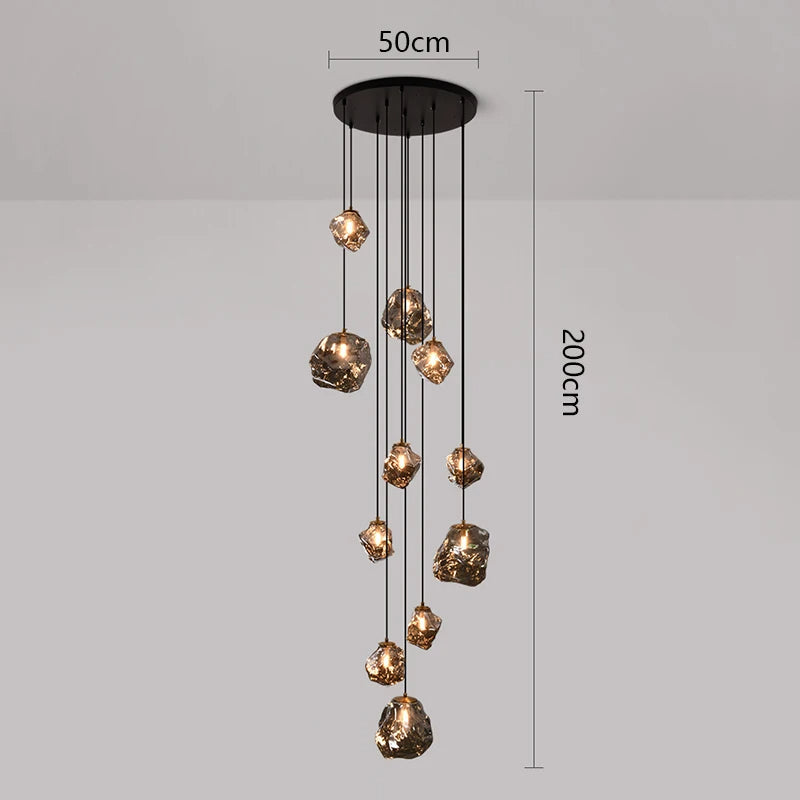 Moderne LED-trap kroonluchter