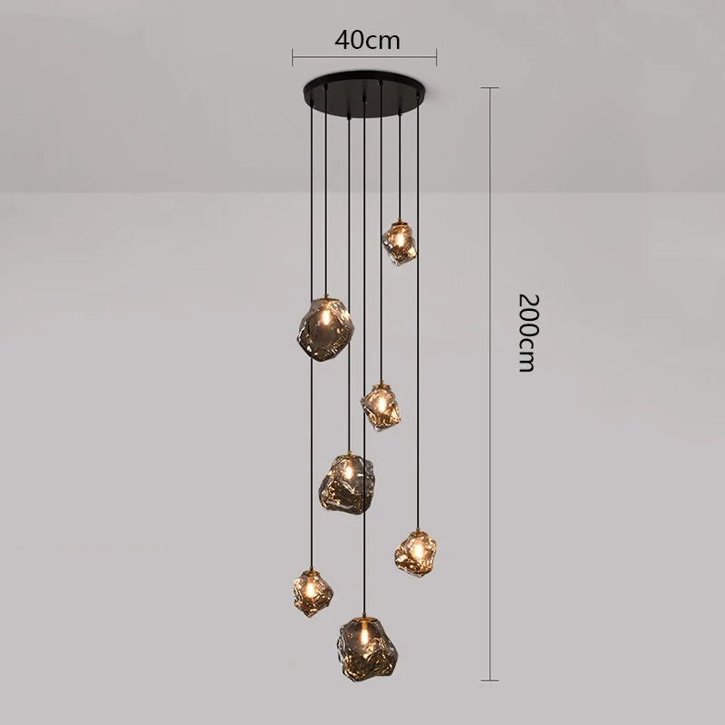 Moderne LED-trap kroonluchter