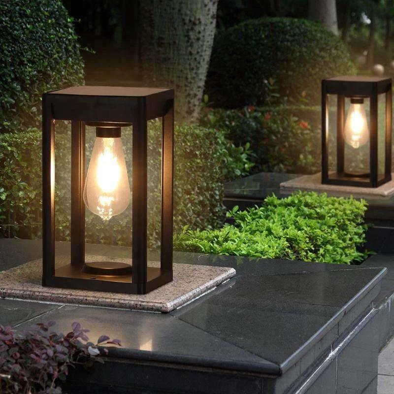 Zonne-LED-buitenkolomlamp met bewegingssensor