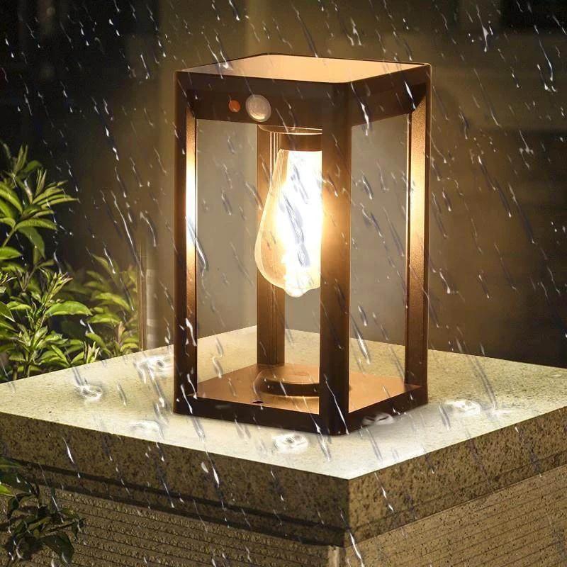 Zonne-LED-buitenkolomlamp met bewegingssensor