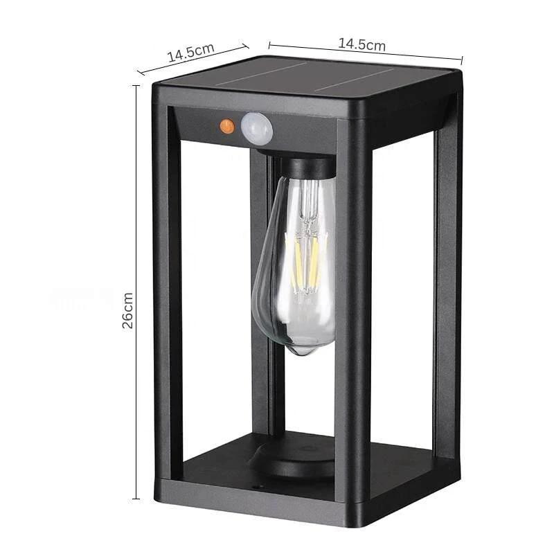 Zonne-LED-buitenkolomlamp met bewegingssensor
