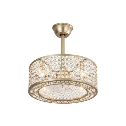 Moderne kristallen plafondventilator met licht