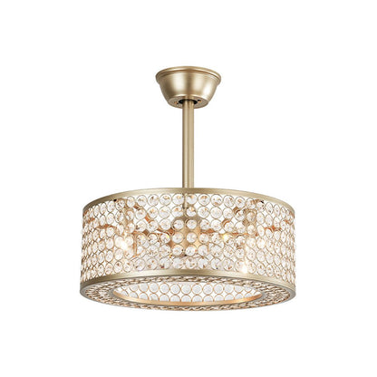 Moderne kristallen plafondventilator met licht