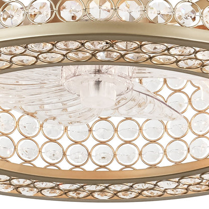 Moderne kristallen plafondventilator met licht