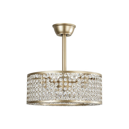 Moderne kristallen plafondventilator met licht