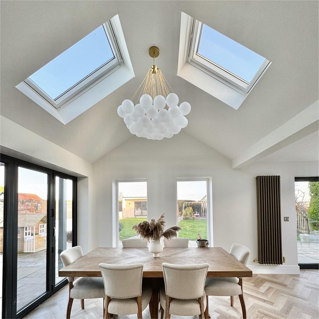 Glazen bellencluster-kroonluchter