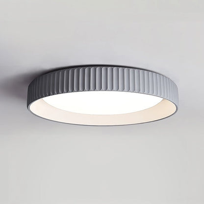 Geribbelde plafondlamp met harslampenkap