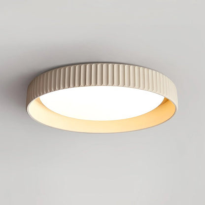 Geribbelde plafondlamp met harslampenkap