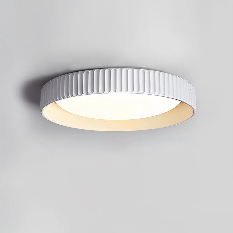 Geribbelde plafondlamp met harslampenkap