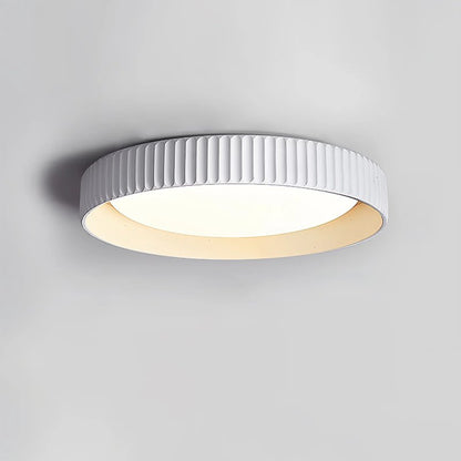 Geribbelde plafondlamp met harslampenkap