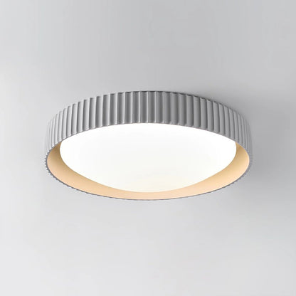 Geribbelde plafondlamp met harslampenkap